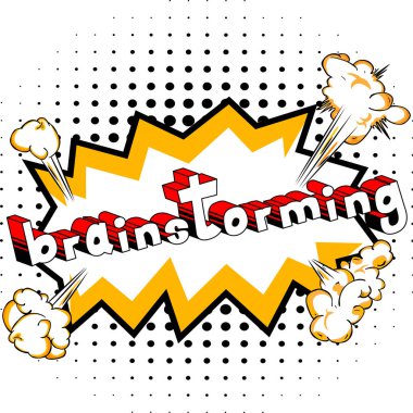 Beyin fırtınası - çizgi roman tarzı kelime.