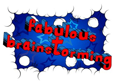 Muhteşem beyin fırtınası - çizgi roman tarzı kelime.