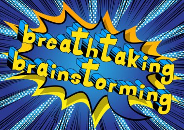 Nefes kesen beyin fırtınası - çizgi roman tarzı kelime.