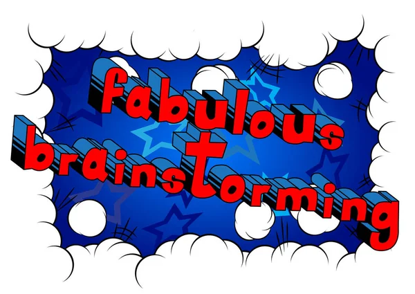 Muhteşem beyin fırtınası - çizgi roman tarzı kelime.