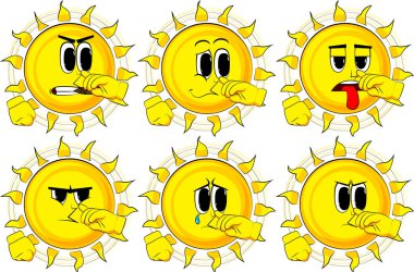 Çizgi film güneş sempati ile.