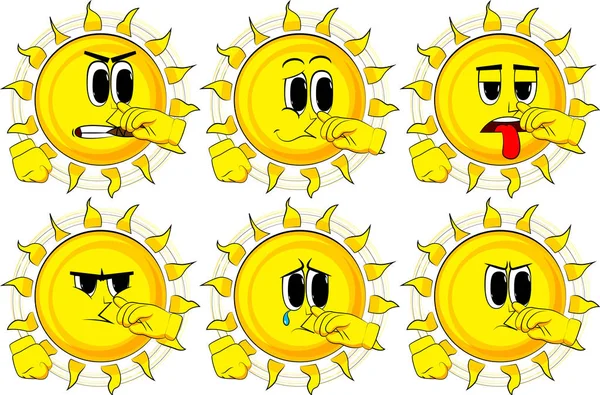 Çizgi film güneş sempati ile.