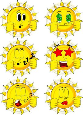 Çizgi film boksör güneş savaşmaya hazır.