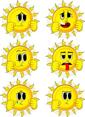 Çizgi film boksör güneş savaşmaya hazır.