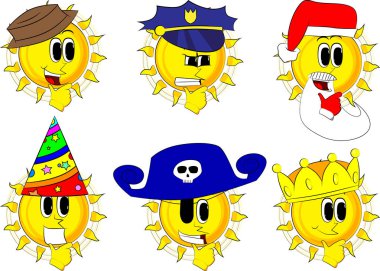 Çizgi film güneş düşünme.