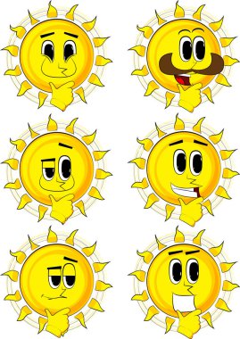 Çizgi film güneş düşünme.