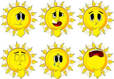 Çizgi film güneş düşünme.