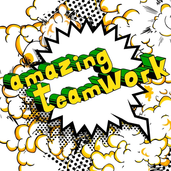 Amazing Teamwork - Comic Book style frase . – stockvektor