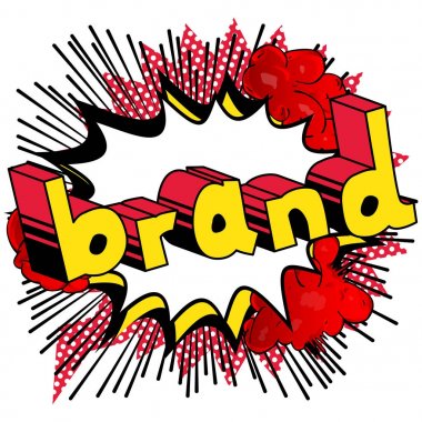 Marka - çizgi roman tarzı kelime.