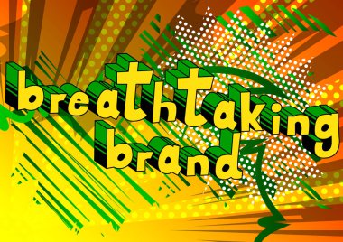 Nefes kesen marka - çizgi roman tarzı kelime.