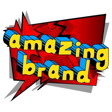 Şaşırtıcı marka - çizgi roman tarzı kelime.