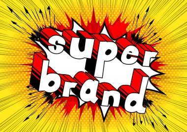 Süper marka - çizgi roman tarzı kelime.