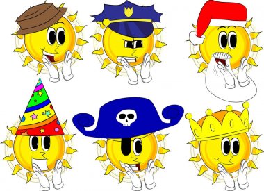 Alkışlar eller ile çizgi film güneş.