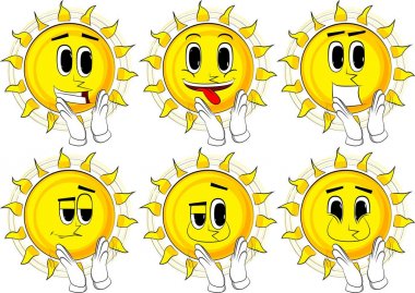 Alkışlar eller ile çizgi film güneş.