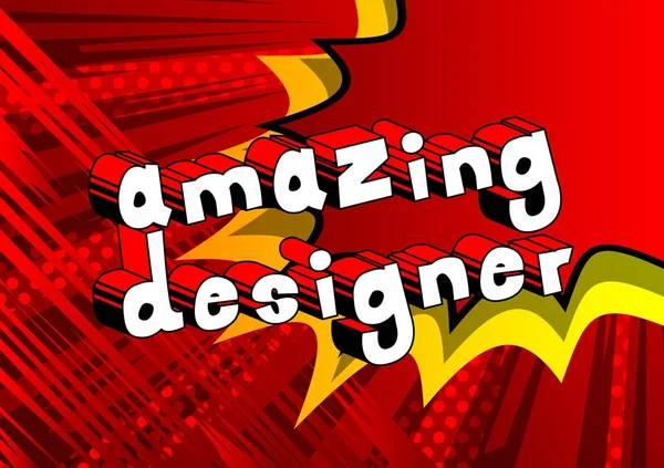 Geweldige Designer - Comic book stijl word. — Stockvector