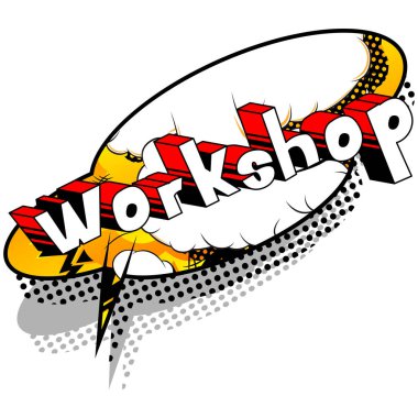 Atölye - çizgi roman tarzı kelime.