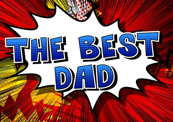 Le meilleur papa - BD style mot . — Image vectorielle
