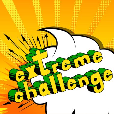 Aşırı zorluk - çizgi roman tarzı kelime.