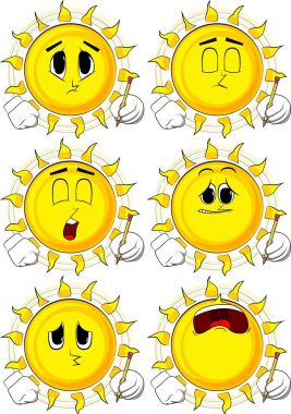 Çizgi film güneş kalemle yazma.