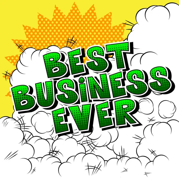 Best Business ooit - Comic book stijl word. — Stockvector