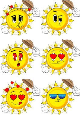 Çizgi film güneş şapkasını devrilme.