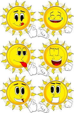 Çizgi film güneş yapım friendzone sembolü.