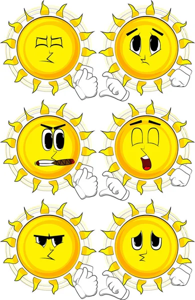 Simbol Cartoon sun membuat friendzone . - Stok Vektor