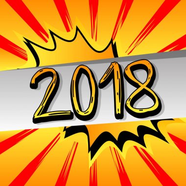 Yaratıcı mutlu yeni yıl 2018 tasarım.