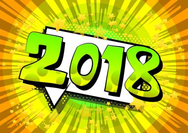 Yaratıcı mutlu yeni yıl 2018 tasarım kartı.