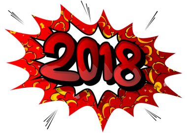 Yaratıcı mutlu yeni yıl 2018 tasarım kartı.