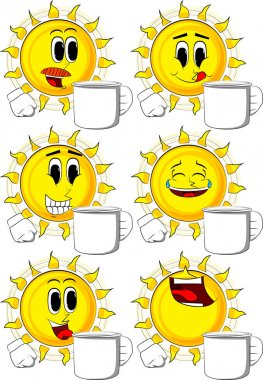 Çizgi film güneş holding büyük kupa.