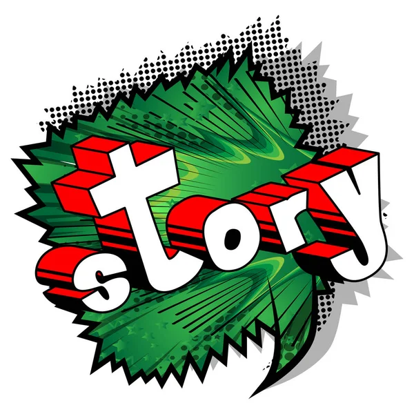 Story - Comic book stijl word. — Stockvector