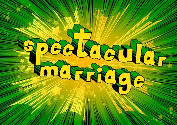 Θεαματική γάμος - κόμικ στυλ λέξη. — Διανυσματικό Αρχείο