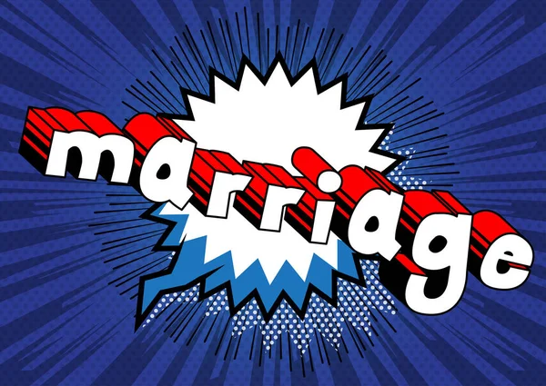 Γάμος - κόμικ στυλ λέξη. — Διανυσματικό Αρχείο