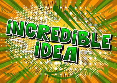 İnanılmaz bir fikir - çizgi roman tarzı ifade.