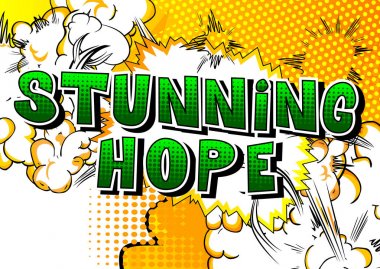 Çarpıcı umut - çizgi roman tarzı kelime.