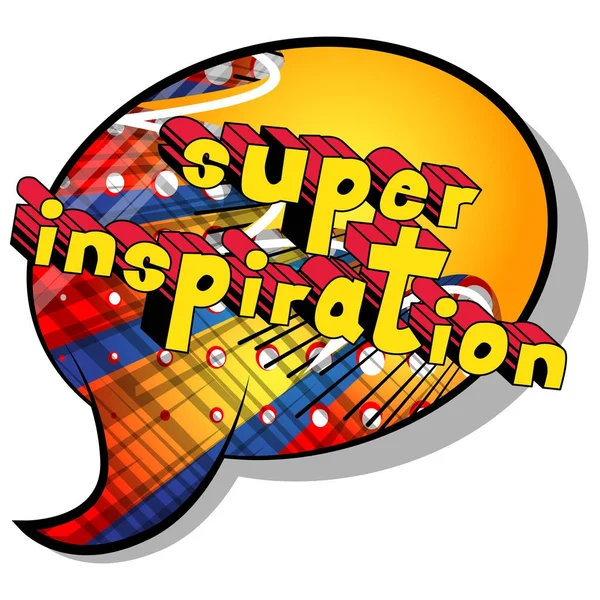 Super Inspirace Komiksových Styl Slovo — Stockový vektor