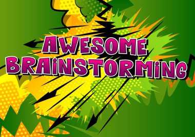 Korku veren beyin fırtınası - arka plan üzerinde çizgi roman tarzı kelime.