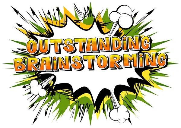 Üstün beyin fırtınası - arka plan üzerinde çizgi roman tarzı kelime.