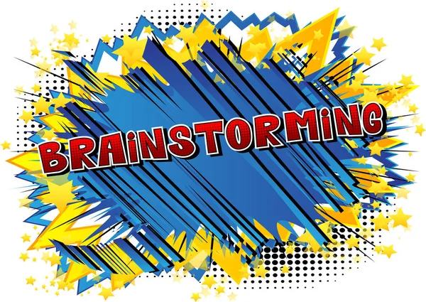 Beyin fırtınası - arka plan üzerinde çizgi roman tarzı kelime.