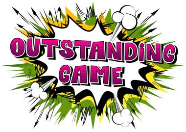 En iyi oyun - arka plan üzerinde çizgi roman tarzı kelime.