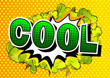 Serin - arka plan üzerinde çizgi roman tarzı kelime.