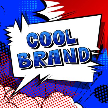 Marka - arka plan üzerinde çizgi roman tarzı kelime serin.