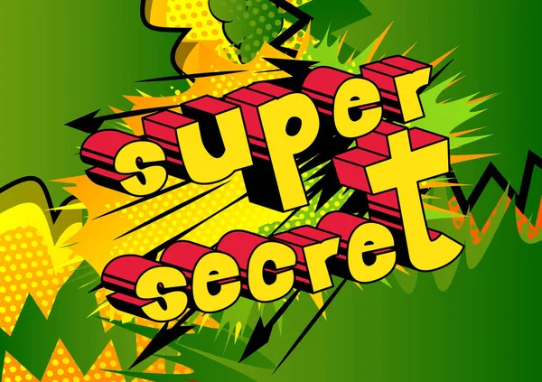 Super Secret Phrase Style Sur Fond Abstrait — Image vectorielle