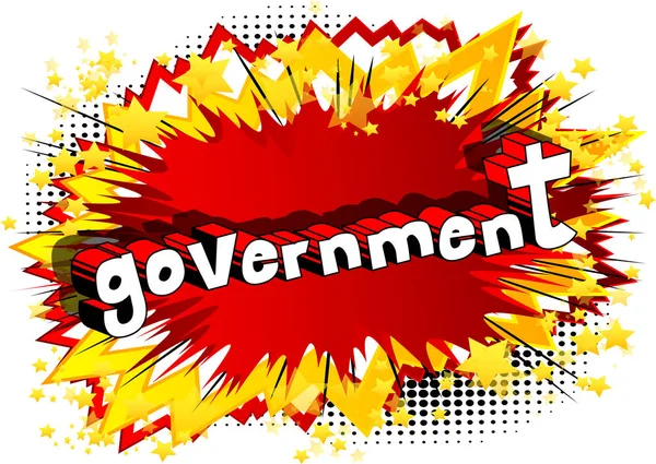 Gouvernement Phrase Style Sur Fond Abstrait — Image vectorielle
