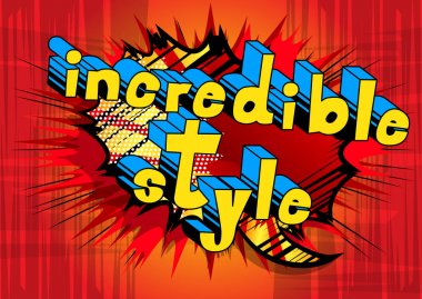 İnanılmaz Style - çizgi roman tarzı ifade arka plan üzerinde.
