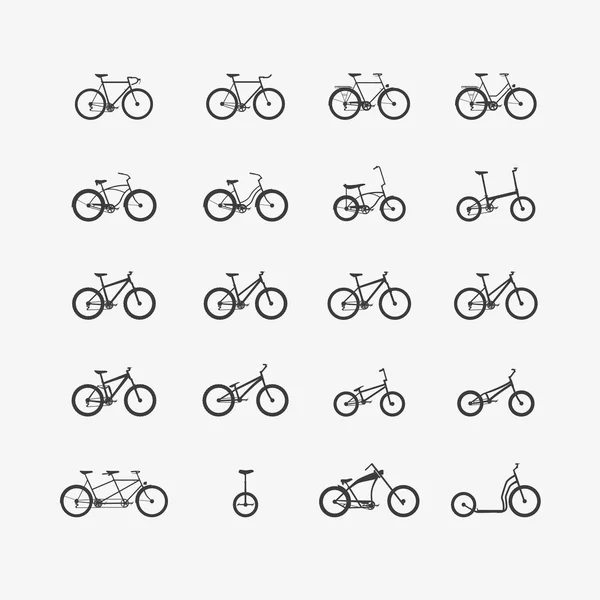 Tipos de bicicletas — Vector de stock