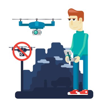 şehirde çekim yapan adam yasağı yok sayar.