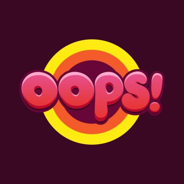  ünlem oops! şeker ambalajı veya bir poster için