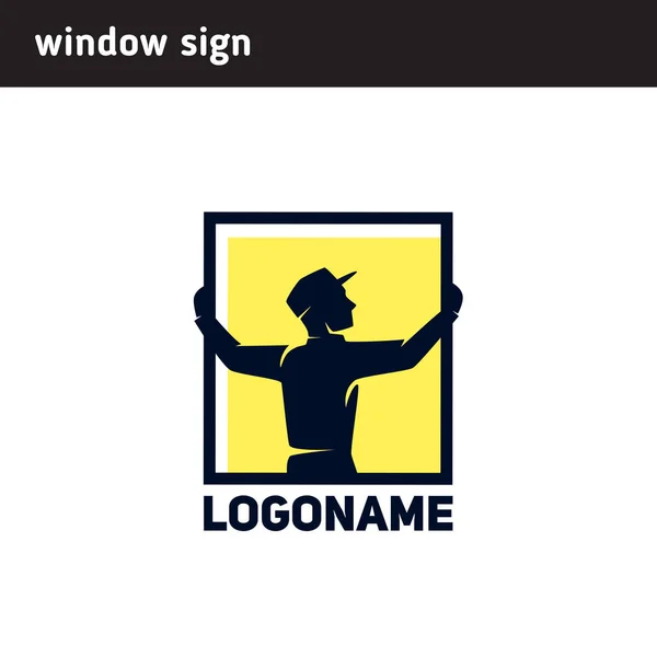 Logotyp produktion eller installation av windows — Stock vektor
